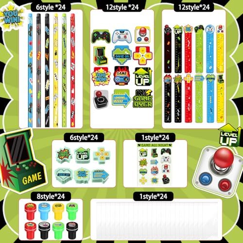 Cholemy 168 Pcs Video Game Party Favors Set