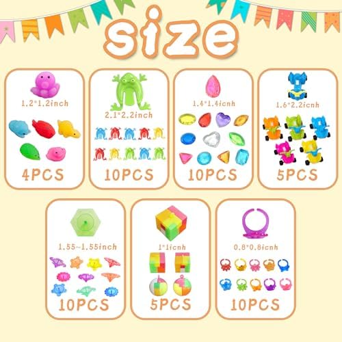 Tazimi 100PCS Party Favors Toy Assortment Goodie Bags