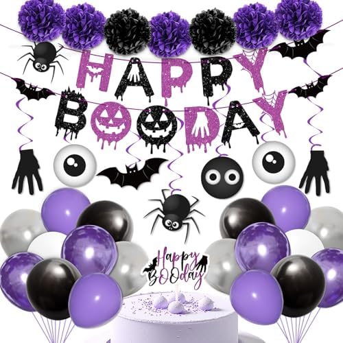 Halloween Birthday Party Decor Balloon Banner Set