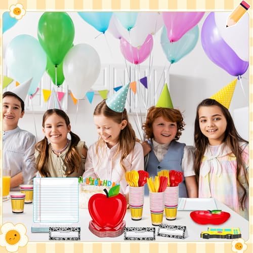 Honeydak 288 Pcs Back to School Plates Set for 36 Guests