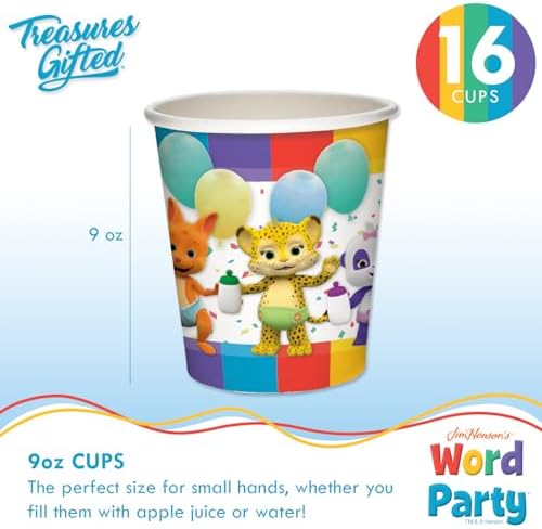 Treasures Gifted Word Party Cups 16 Count