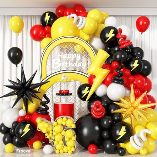 Red Black Yellow Balloon Garland Arch Kit
