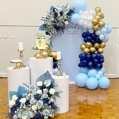 Navy Blue Gold Balloon Set 60 Pcs 12 Inch