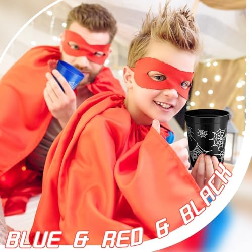 24 Pcs Spider Web Reusable Cups for Parties