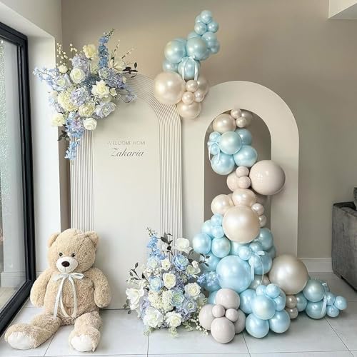 OTLGEUA Pearl Blue Balloon Garland Set 98PCS