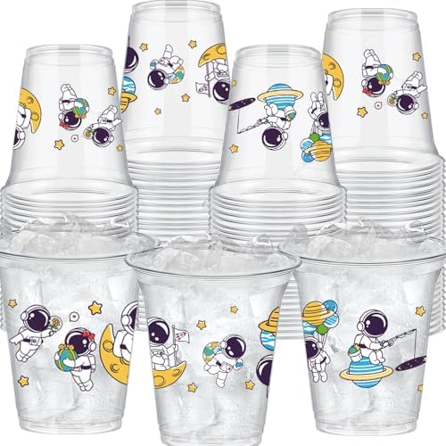 50Pcs Space Party Cups 12oz Astronaut Drinking Cups