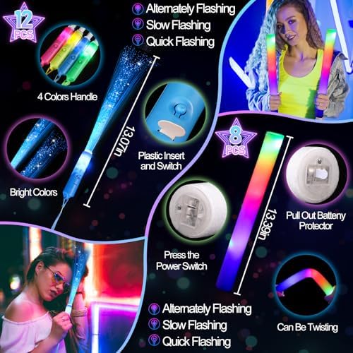 298PCS Glow in the Dark Party Supplies Kit