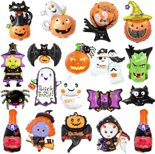 20 Pack Halloween Foil Balloons for Party Decorations