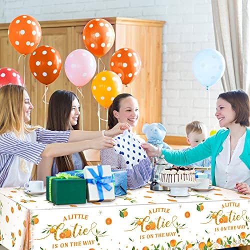 Tegeme Orange Fruit Party Tablecloth 54x108 Inches 3 Pack