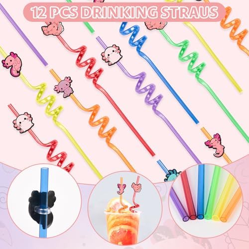 LiYiQ 134 Pcs Axolotl Party Favors Set