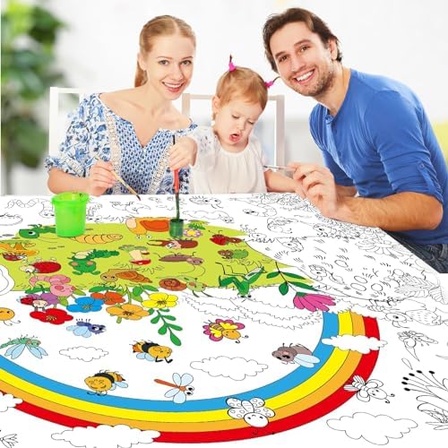 Bug Garden Coloring Poster for Kids