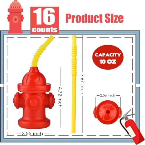 Haundry 16-Pack Fire Hydrant Cups With Lids