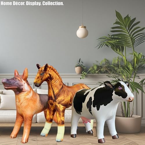 Jet Creations 3-PK Inflatable Animals Cow Horse German Shepherd