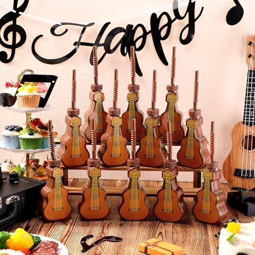 Tanlade 12 Pcs Guitar Shape Cups for Music Parties