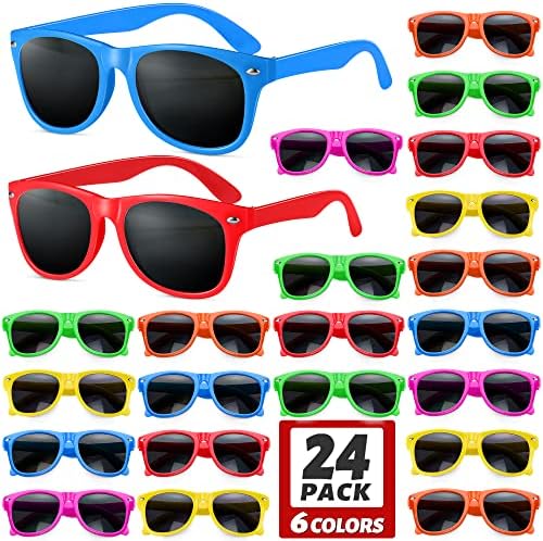 GINMIC Kids Sunglasses Party Favors 12 Pack Neon