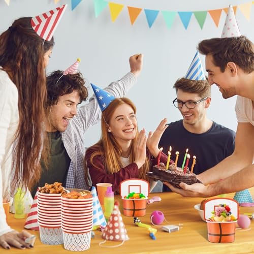 WorldBazaar Basketball Hoop Snack Cups 48 Sets