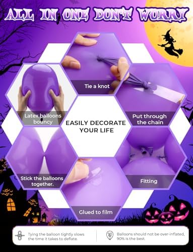 Halloween Balloons Decorations 60Pcs Black Orange Set