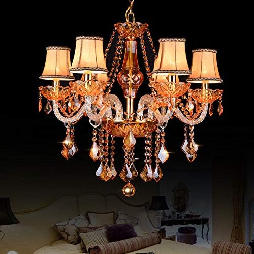6PCS Gold Metal Chandelier Candle Light Cover Sleeves Replacement