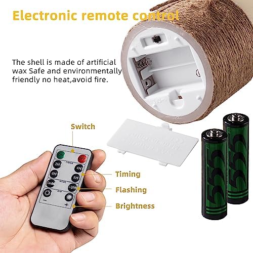 Flameless Candles Set with Remote Control and Timer 4 5 6 Pack of 3