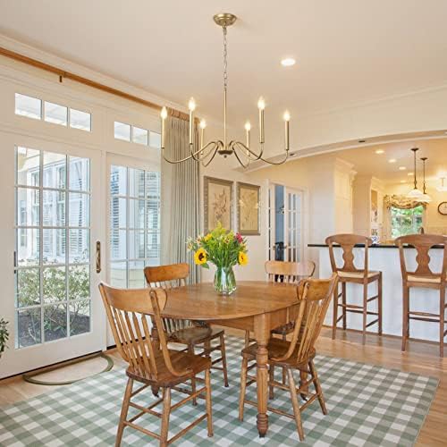 Generies 6 Light Antique Spray Gold Farmhouse Chandelier
