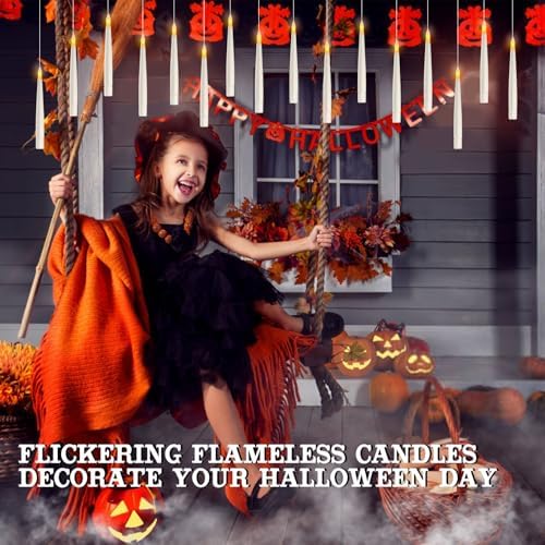 Floating Candles with Wand Remote 20 Pcs Halloween Decor