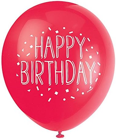 Unique Fun Happy Birthday Party Latex Balloons 8 Pcs
