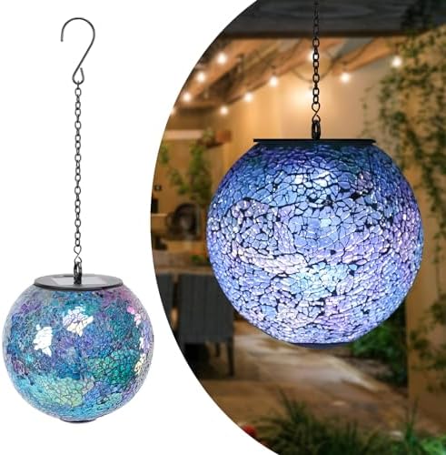 Wonder Solar Mosaic Gazing Ball Outdoor Lantern