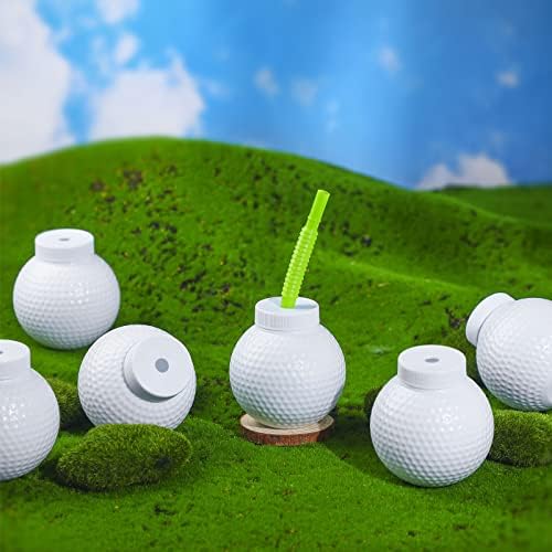 Sumind 24 Piece Golf Ball Cups with Straws and Lids