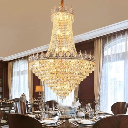 KoKoYukina 32 Inch French Empire Crystal Chandelier 26 Lights