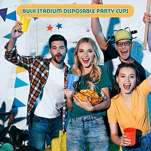 Gerrii 60 Pack 16oz Reusable Plastic Cups for Parties