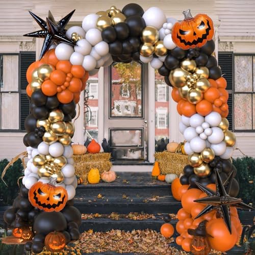 Halloween Balloon Garland Arch Kit with 122pcs Decor