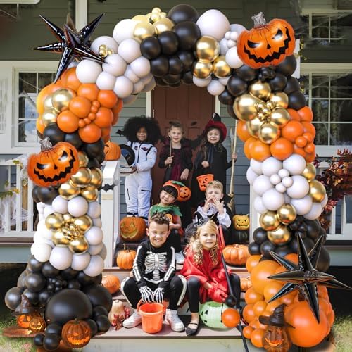 Halloween Balloon Garland Arch Kit with 122pcs Decor