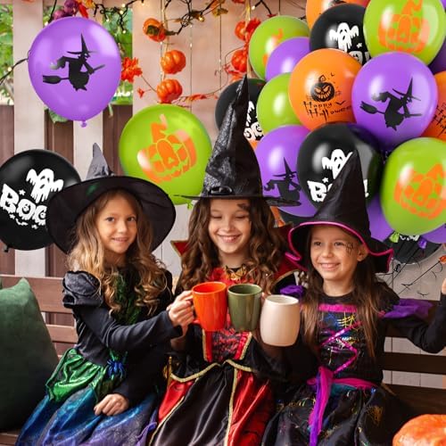 FunHot Halloween Balloons 60Pcs 12 Inch Decor Set