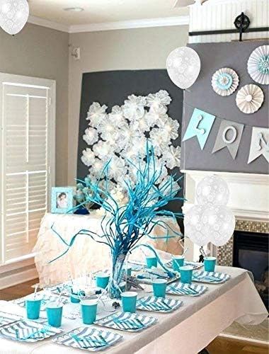 100PCS Christmas Snowflake Balloons for Party Decorations