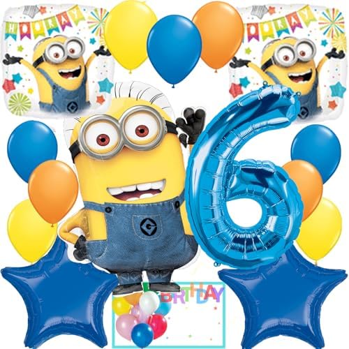 Anagram Minions Birthday Foil Balloon Bouquet