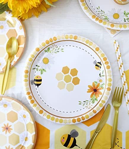 Winoo Design Bee Party Decorations Tablecloth 54 x 108 Inches