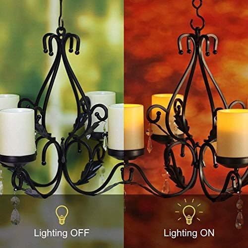 Flameless Candles Chandelier 4 Light Waterproof Wall Sconces