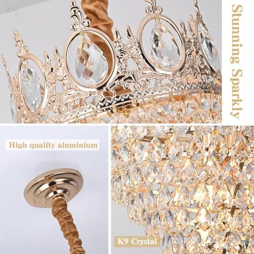 KoKoYukina 32 Inch French Empire Crystal Chandelier 26 Lights