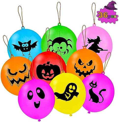 36PCS Halloween Punch Balloons 18in Latex Party Decorations