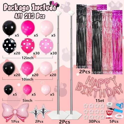 Cartoon Mouse Birthday Decor Kit - 213 Pcs