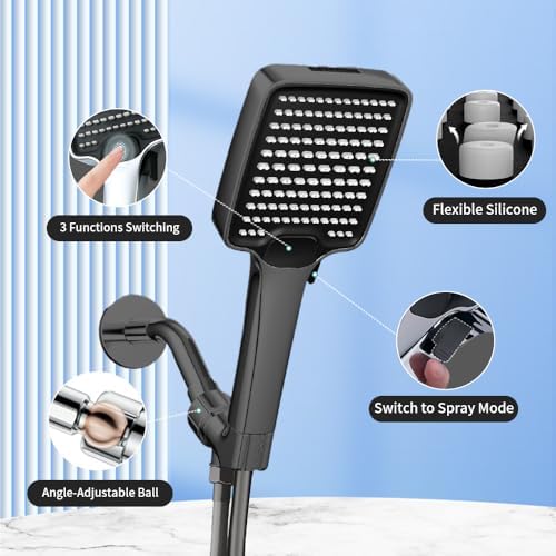 Sello Handheld Shower Head with 3 Modes and High Pressure