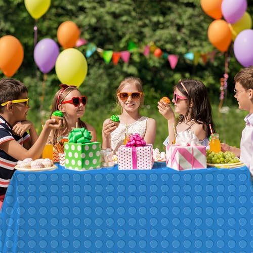 4PCS Building Blocks Party Tablecloths for Kids Birthday Decor