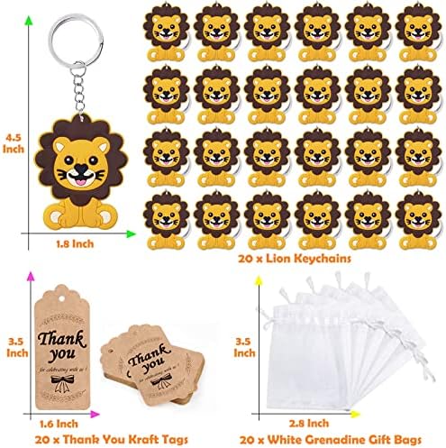 CiciBear 60 Piece Lion Party Favor Pack