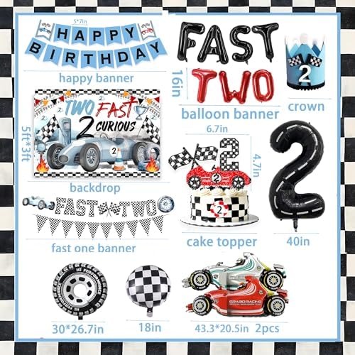 BEOXAGAR 2nd Birthday Party Decorations for Boys