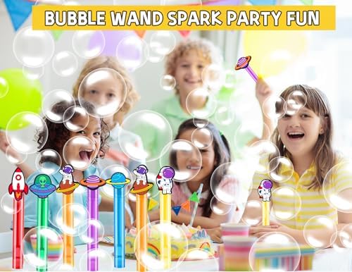 24Pcs Space Bubble Wands for Kids Party Decorations