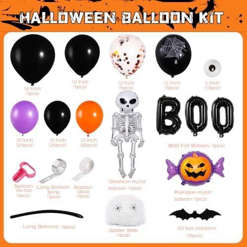 Garma Halloween Balloons Garland Arch Kit 129pcs