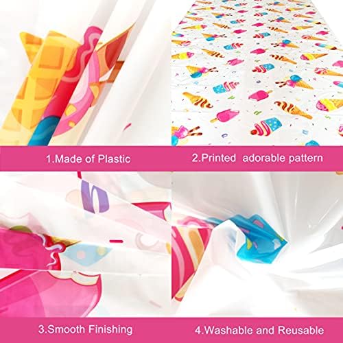 KatchOn 2 Piece Ice Cream Tablecloth - 54x108 Inch