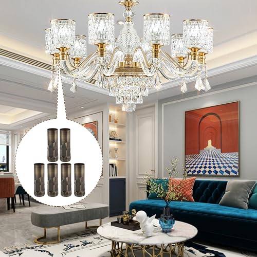 BQLZR Chandelier Socket Covers 3 Inch Tall Pack of 6