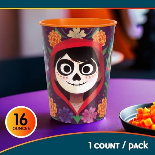 Multicolor Plastic Disney Coco Stadium Cup 16oz 1 Count