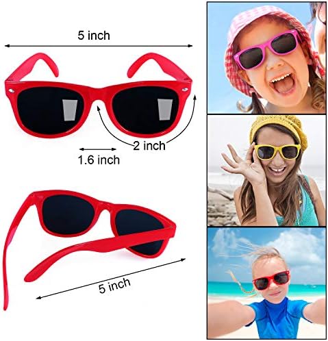 GINMIC Kids Sunglasses Party Favors 12 Pack Neon